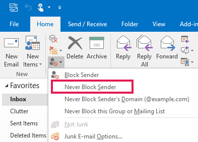 outlook example